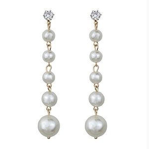 Diamond and pearl earrings